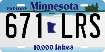 MN license plate 671LRS