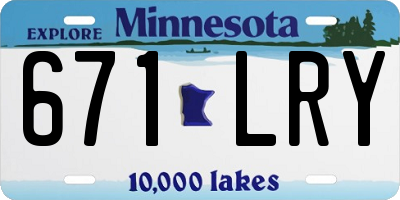 MN license plate 671LRY
