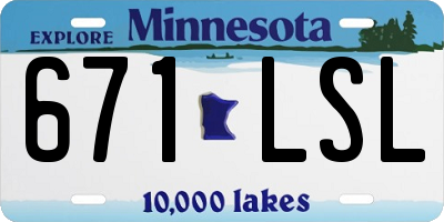 MN license plate 671LSL