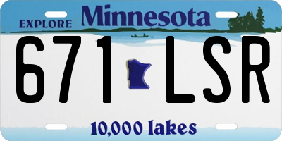 MN license plate 671LSR