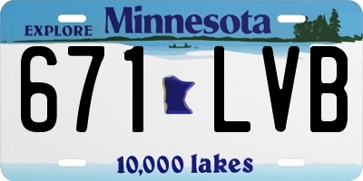 MN license plate 671LVB