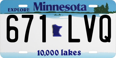 MN license plate 671LVQ