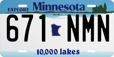 MN license plate 671NMN