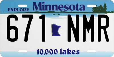 MN license plate 671NMR