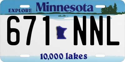 MN license plate 671NNL