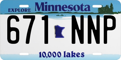 MN license plate 671NNP