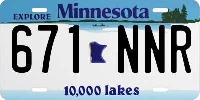 MN license plate 671NNR