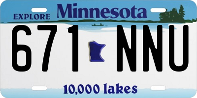 MN license plate 671NNU