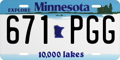 MN license plate 671PGG