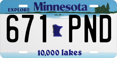 MN license plate 671PND