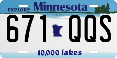 MN license plate 671QQS