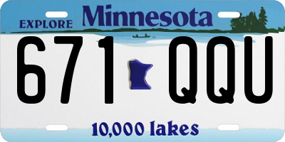 MN license plate 671QQU