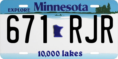 MN license plate 671RJR