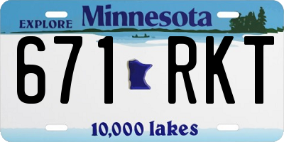 MN license plate 671RKT