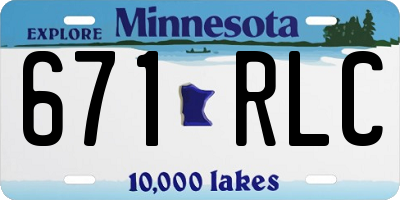 MN license plate 671RLC
