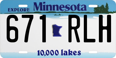 MN license plate 671RLH