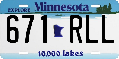 MN license plate 671RLL