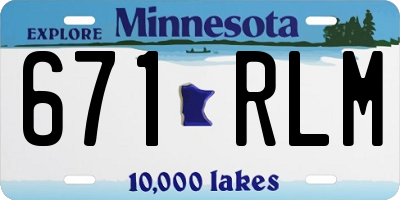 MN license plate 671RLM