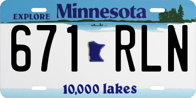 MN license plate 671RLN