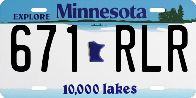 MN license plate 671RLR