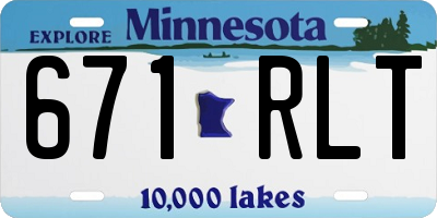 MN license plate 671RLT