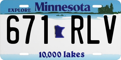 MN license plate 671RLV