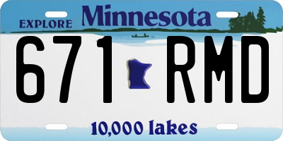 MN license plate 671RMD