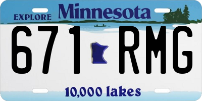 MN license plate 671RMG