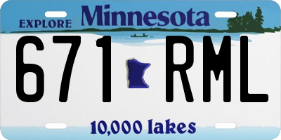 MN license plate 671RML