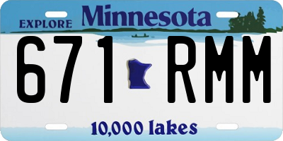 MN license plate 671RMM