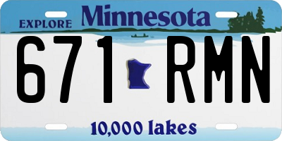 MN license plate 671RMN