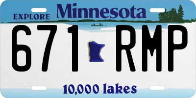 MN license plate 671RMP
