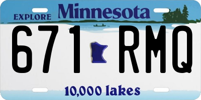 MN license plate 671RMQ