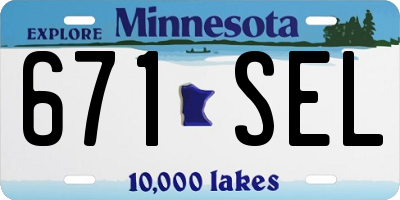MN license plate 671SEL