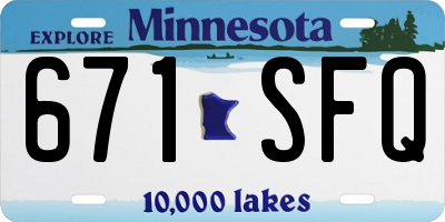 MN license plate 671SFQ