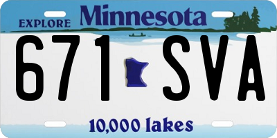 MN license plate 671SVA