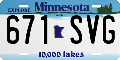 MN license plate 671SVG