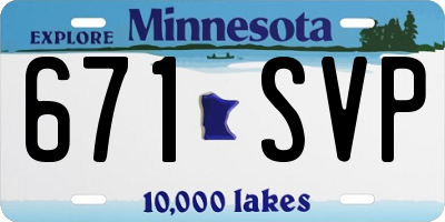 MN license plate 671SVP