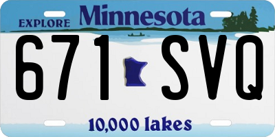 MN license plate 671SVQ