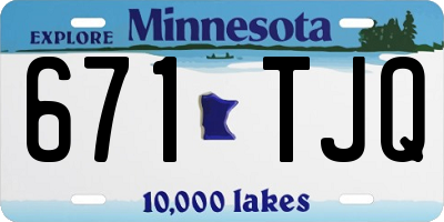 MN license plate 671TJQ