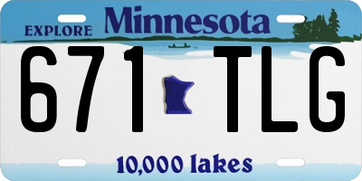 MN license plate 671TLG