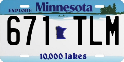 MN license plate 671TLM