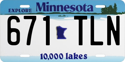 MN license plate 671TLN