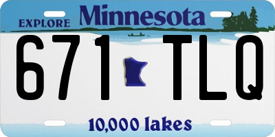 MN license plate 671TLQ