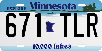 MN license plate 671TLR