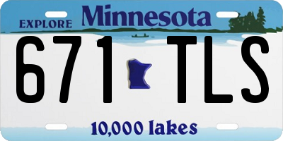 MN license plate 671TLS