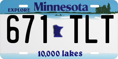MN license plate 671TLT