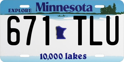 MN license plate 671TLU