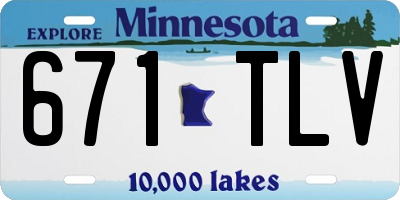 MN license plate 671TLV