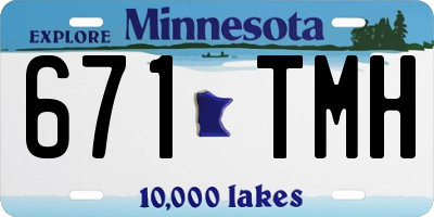 MN license plate 671TMH